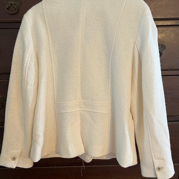 Talbots Wool Blend Cream Women's Blazer 16 Petite - Picture 3 of 5